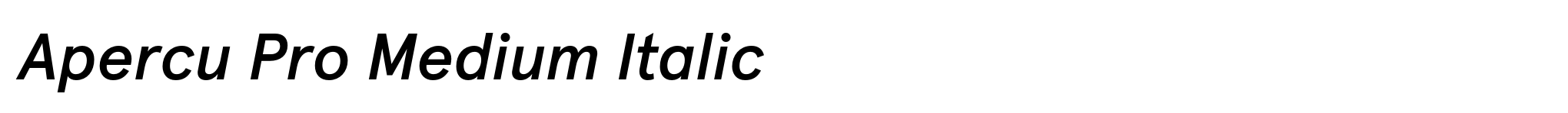Apercu Pro Medium Italic image